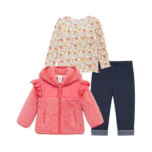 Little Me Girls  3Pc Garden Sherpa Set